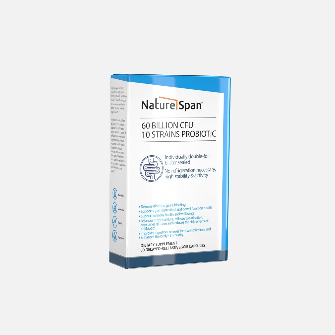 60 Billion CFU 10-Strain Probiotics