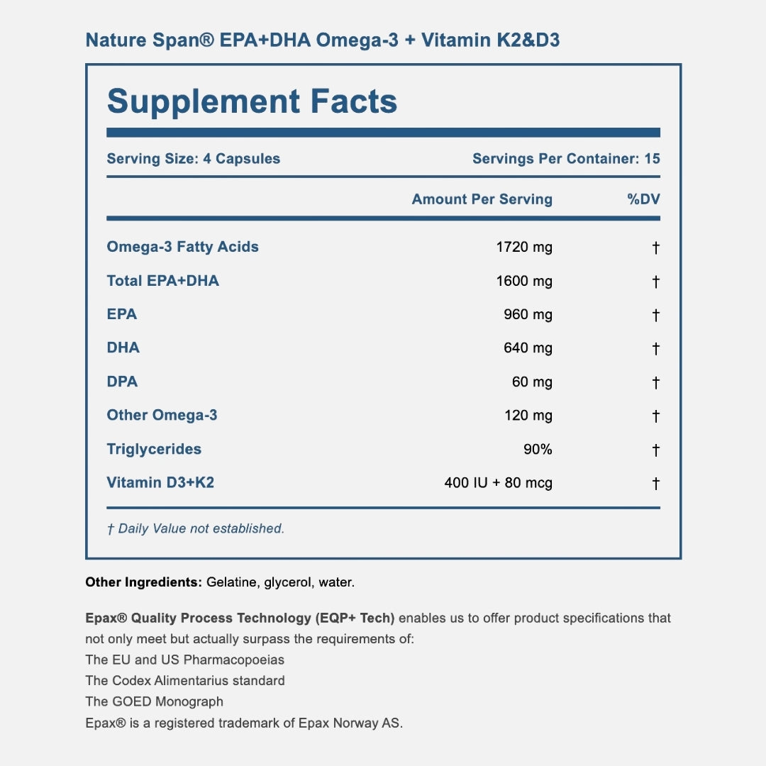 EPA+DHA Omega-3 + Vitamin K2&D3