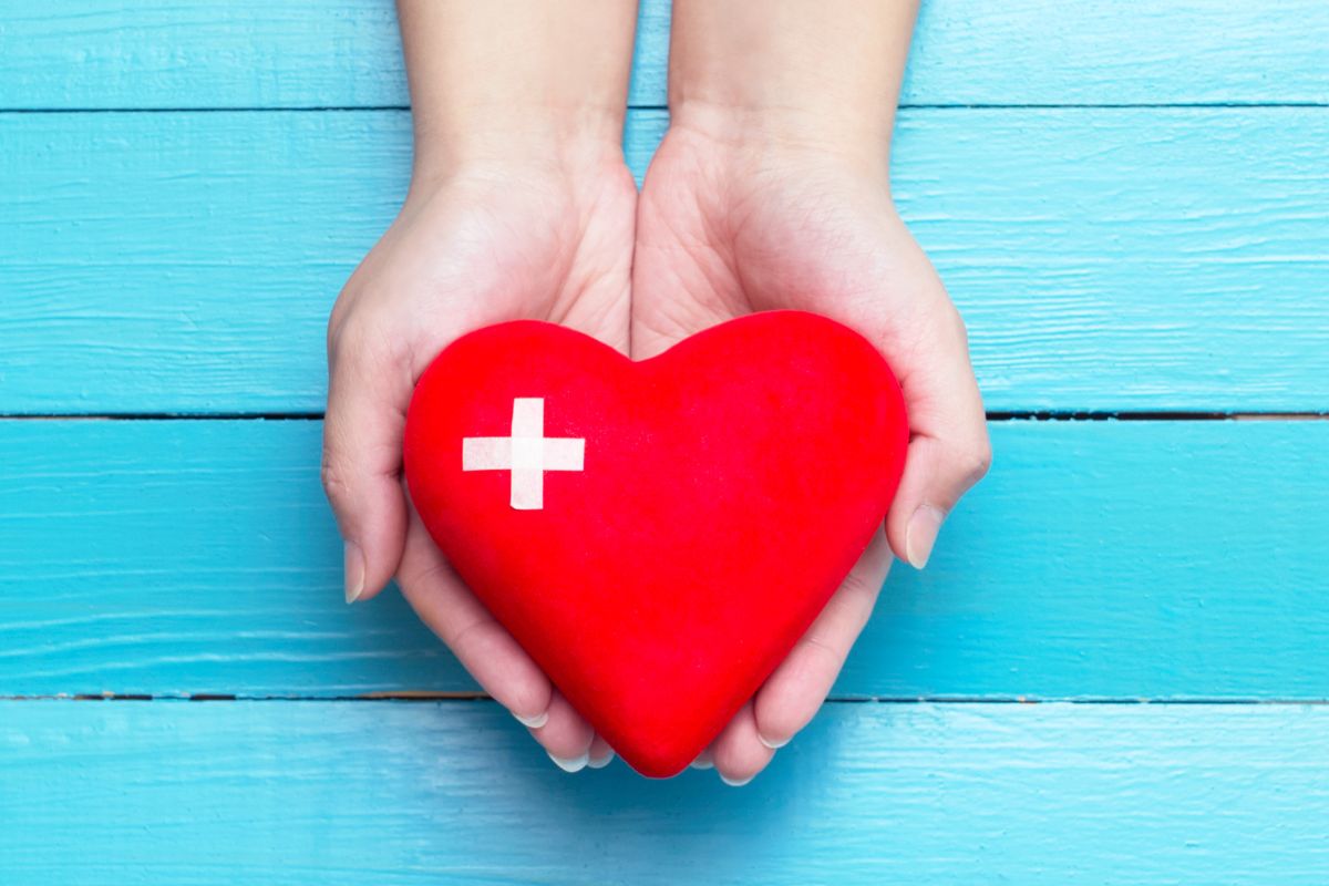 Person promotes healthy heart and blood flow