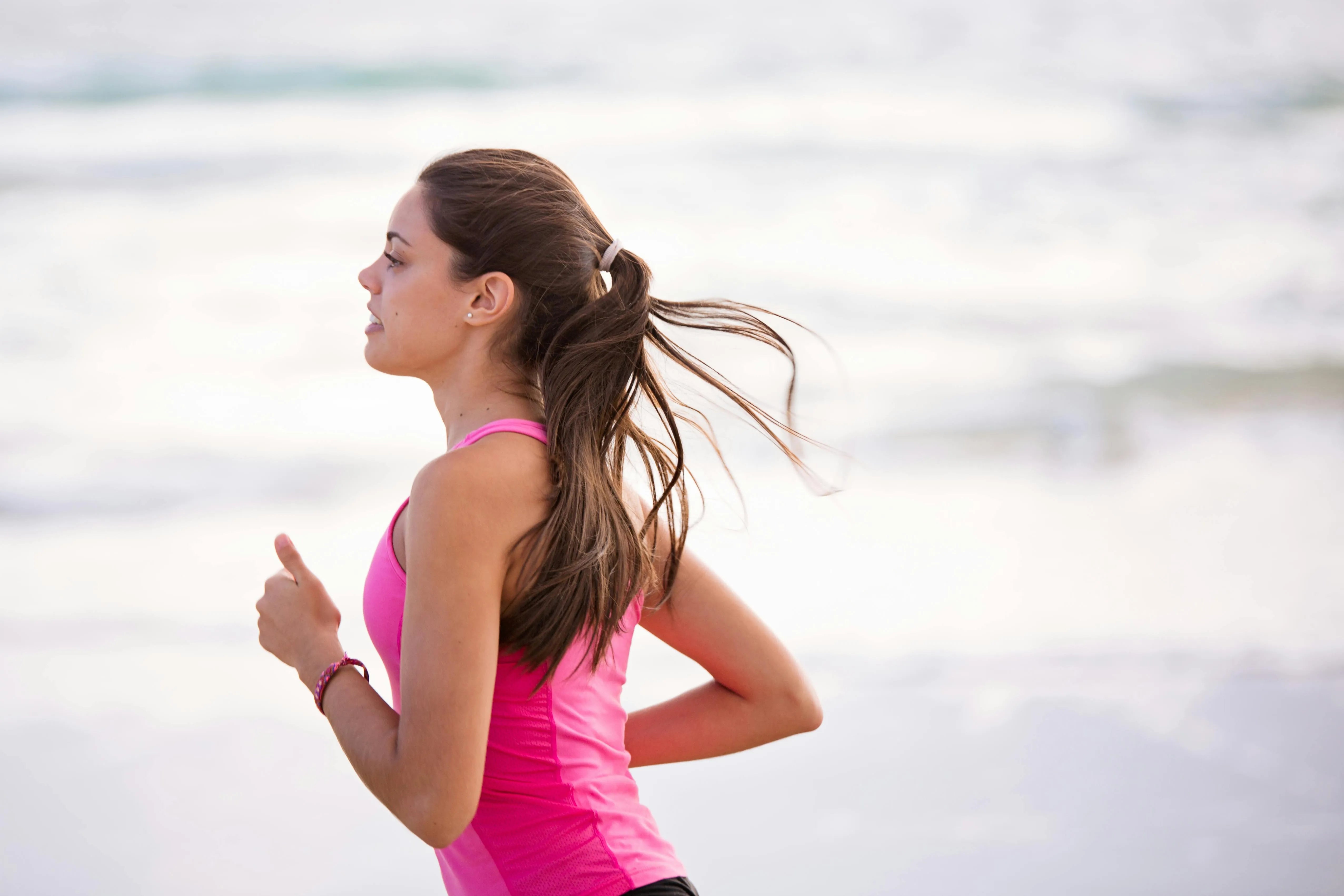 a woman went on a jog