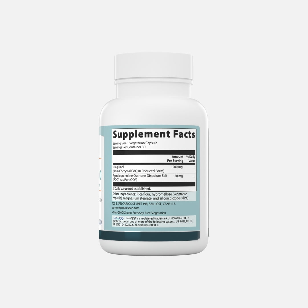 Patent PQQ 20 mg with Super CoQ10 Ubiquinol 200 mg