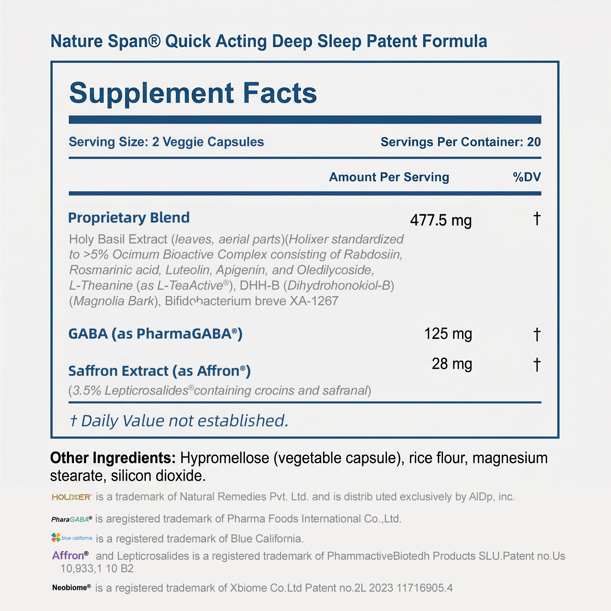 Quick Acting Deep Sleep Patent Formula
