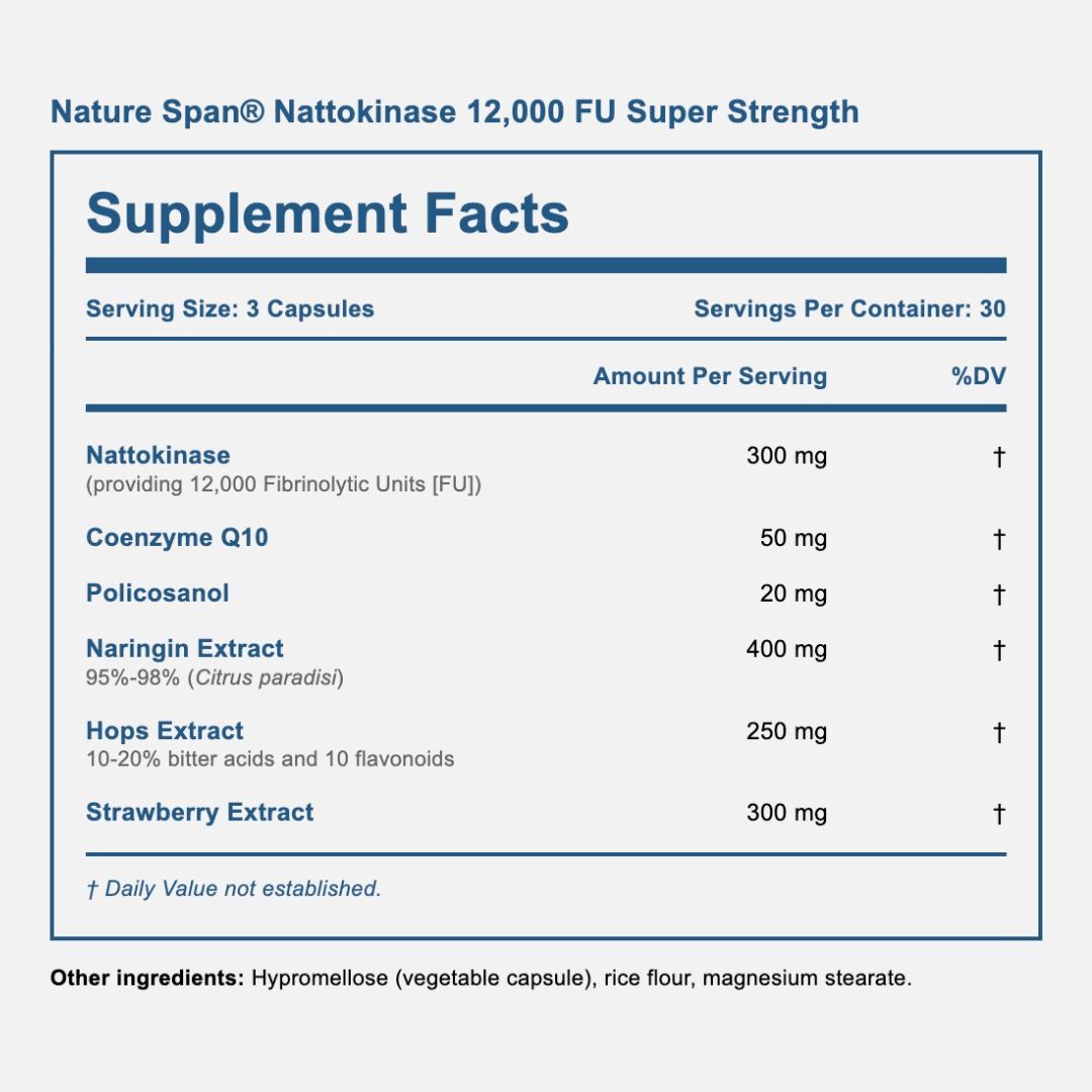 Nattokinase 12,000 FU Super Strength